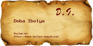Doba Ibolya névjegykártya