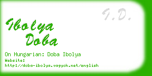 ibolya doba business card